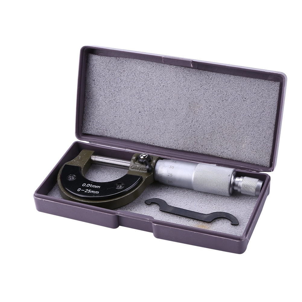 0-25mm/0.01mm Outside Micrometer Caliper Precision Gauge Vernier Caliper Measuring Tools Micrometer Gauging Tools
