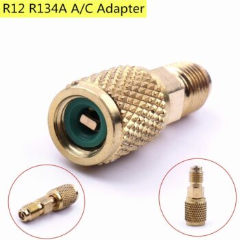 1PC High Quality Brass Air Conditioner R12 R134a Adapter Fitting Male 1/4 SAE to Female 1/4 SAE AC Refrigeration Tool